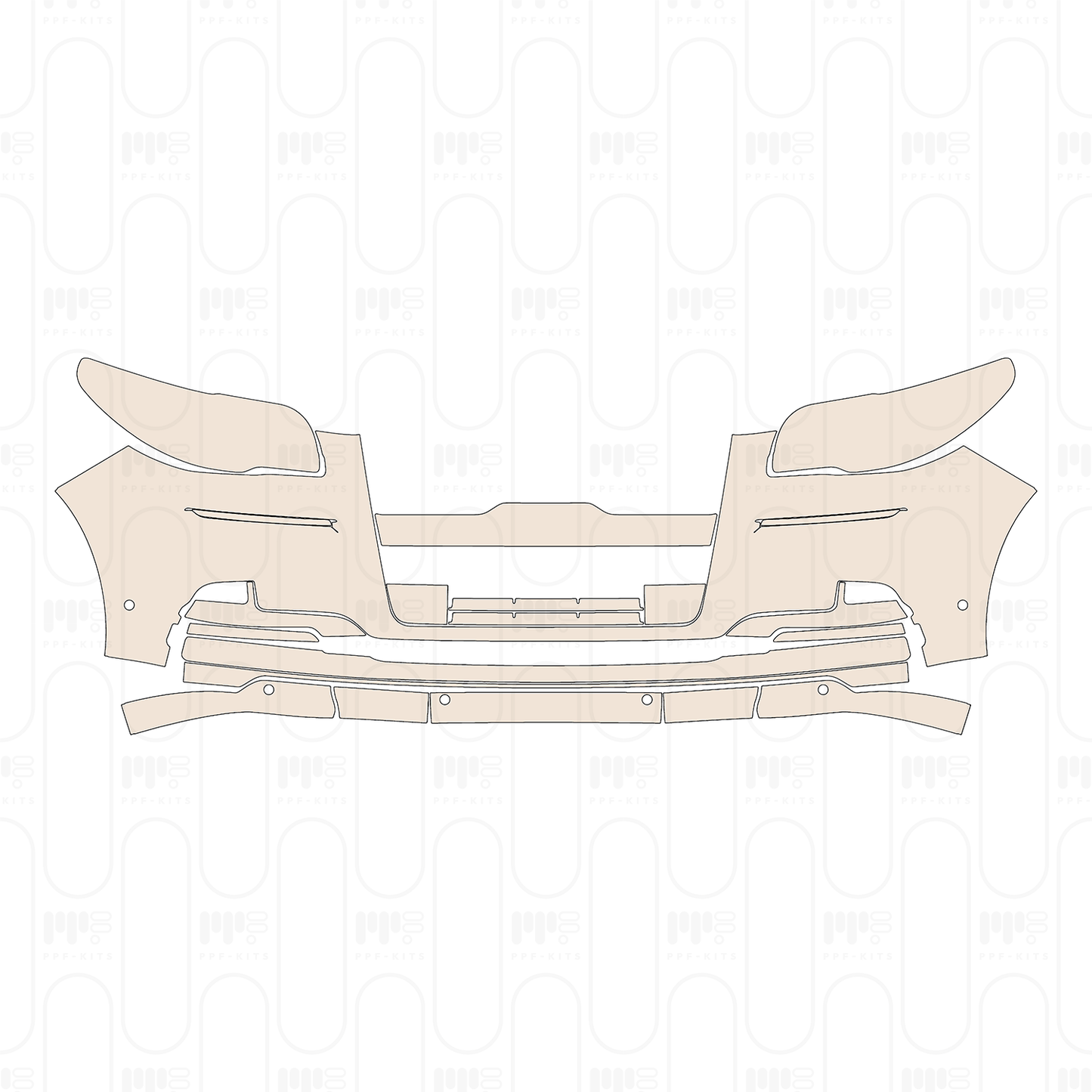 Bumper+Headlamp with 6 PDC (Parking Sensors)