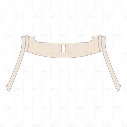 A-Pillar+Roof (front) with Antenna hole, with sunroof