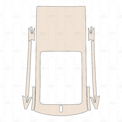 Roof with antenna hole, with sunroof