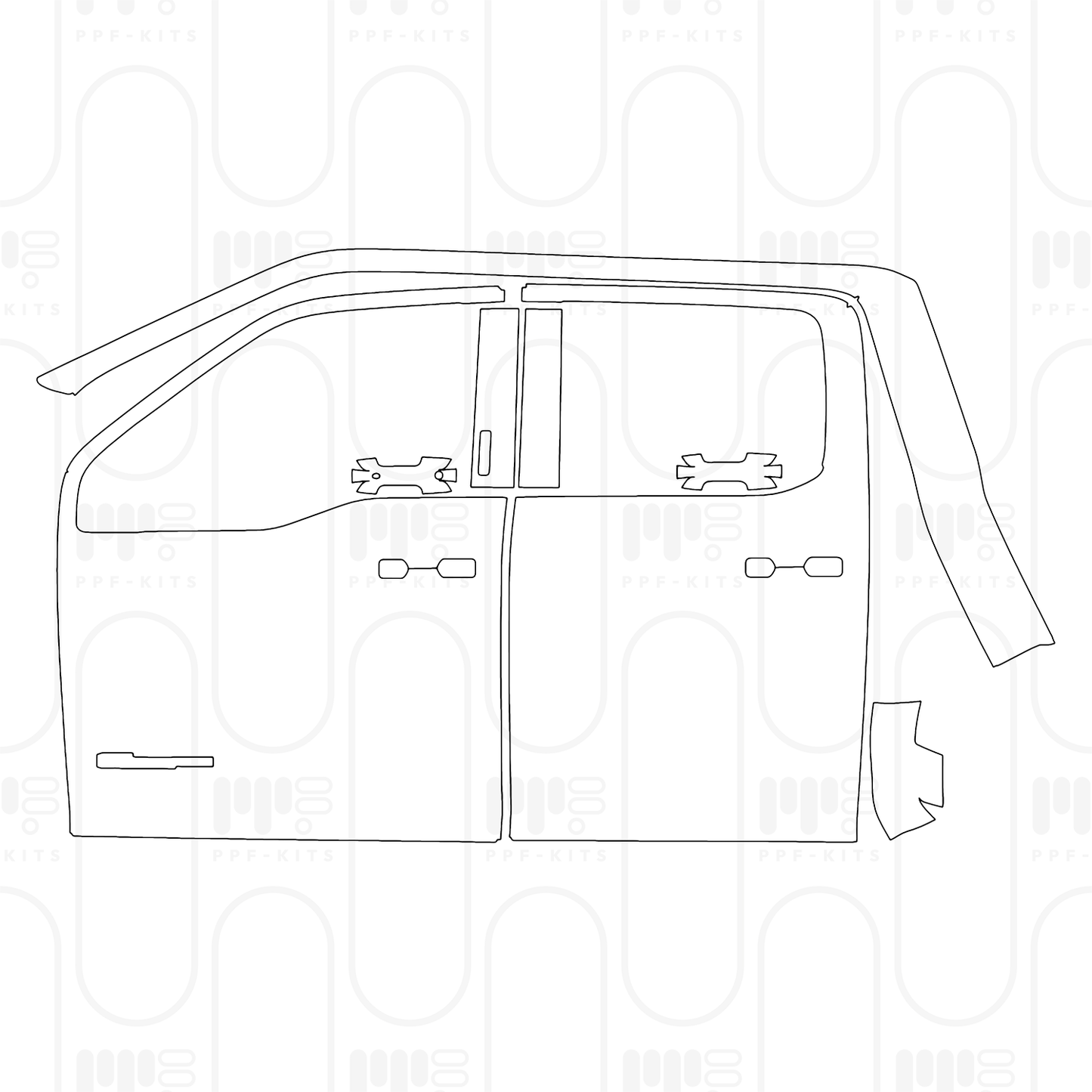 Pre-Cut PPF Ford Super Duty F-350 Crew Cab XLT 2025