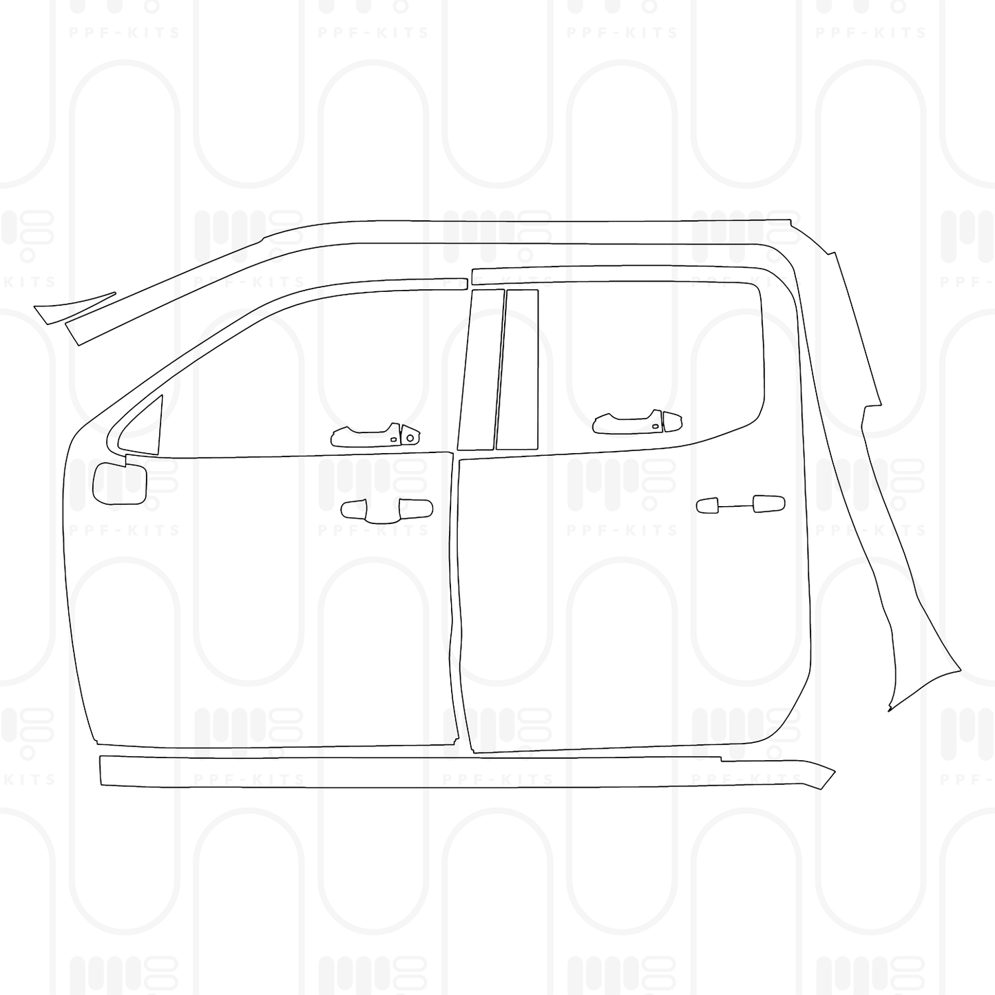 Pre-Cut PPF GMC Sierra 1500 Crew Cab AT4 2026