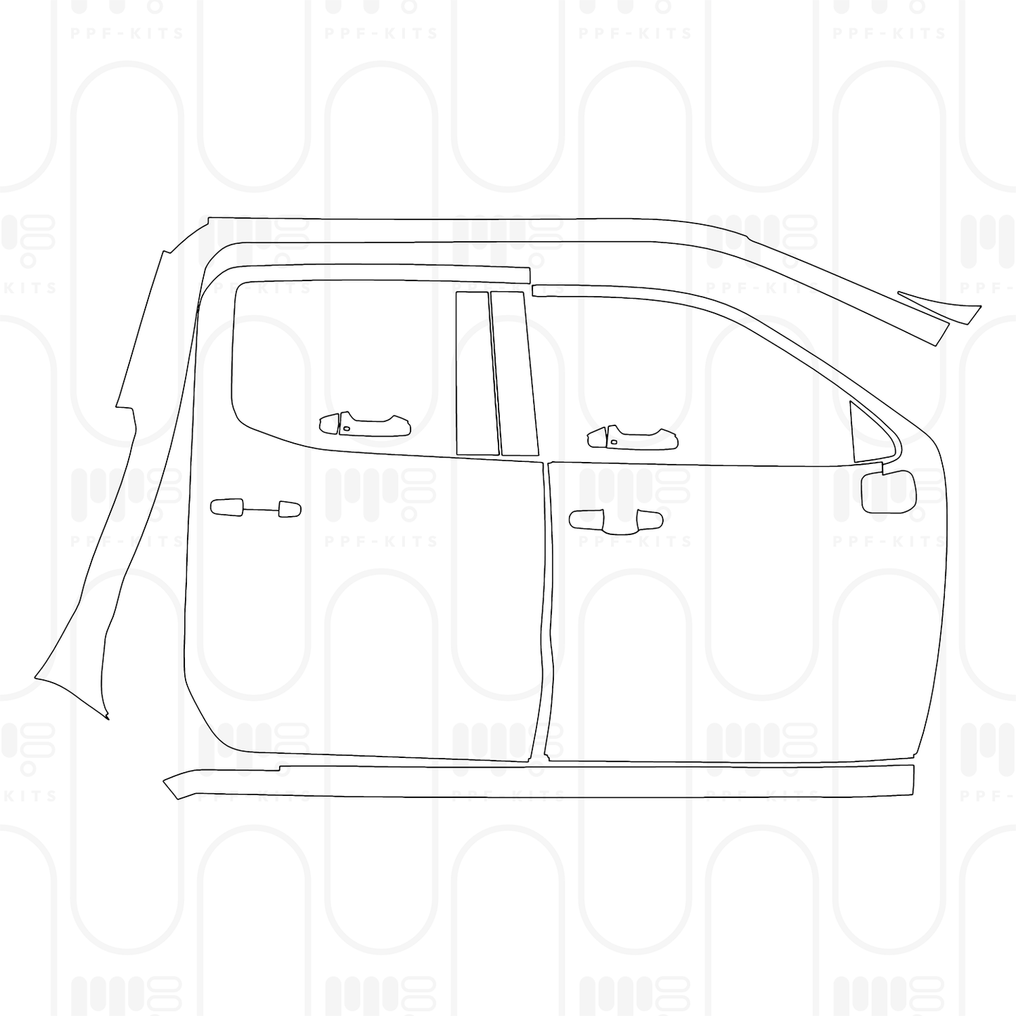 Pre-Cut PPF GMC Sierra 1500 Crew Cab AT4 2026