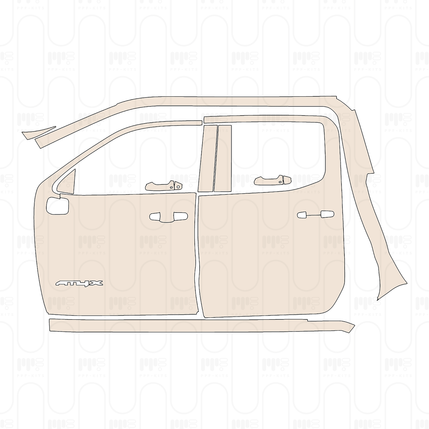 Pre-Cut PPF GMC Sierra 1500 Crew Cab AT4X 2026
