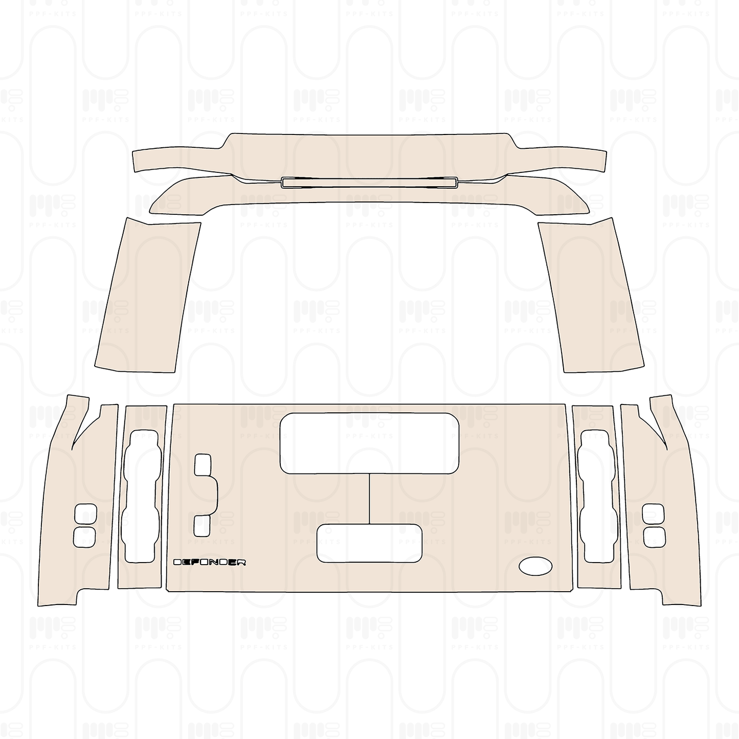 PPF precortado Land Rover Defender 110 V8 2026