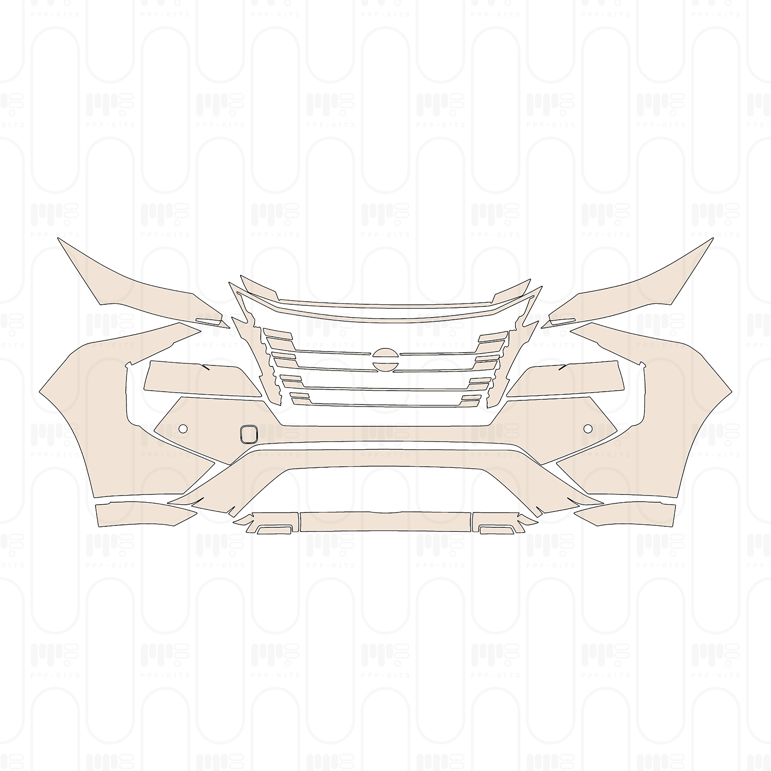 Bumper+Headlamp with 2 PDC (Parking Sensors)