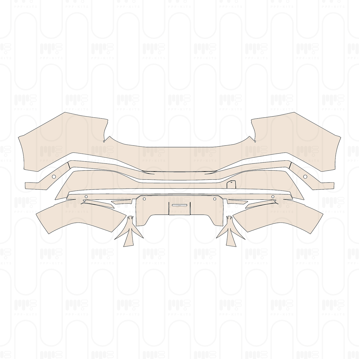 Rear Bumper with 6 PDC (Parking Sensors)