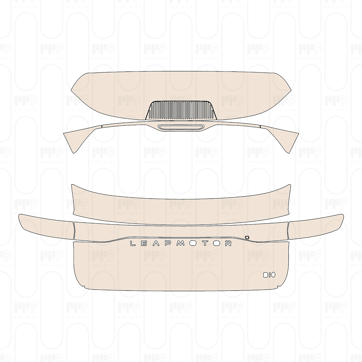 Trunk Lid with "LEAPMOTOR" & "B10" Emblems