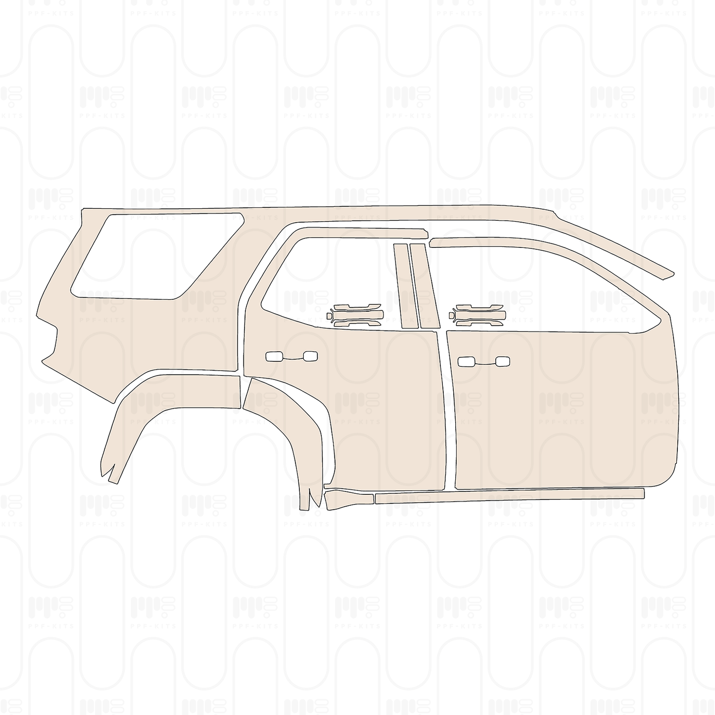 (right) Door+Side Skirt+Rear Fender