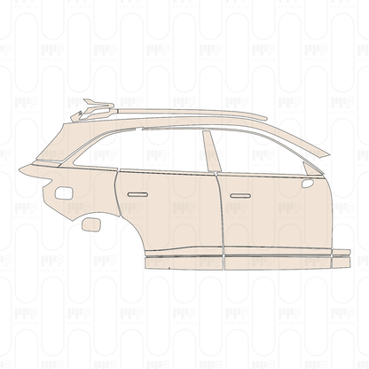 (right) Door+Side Skirt+Rear Fender