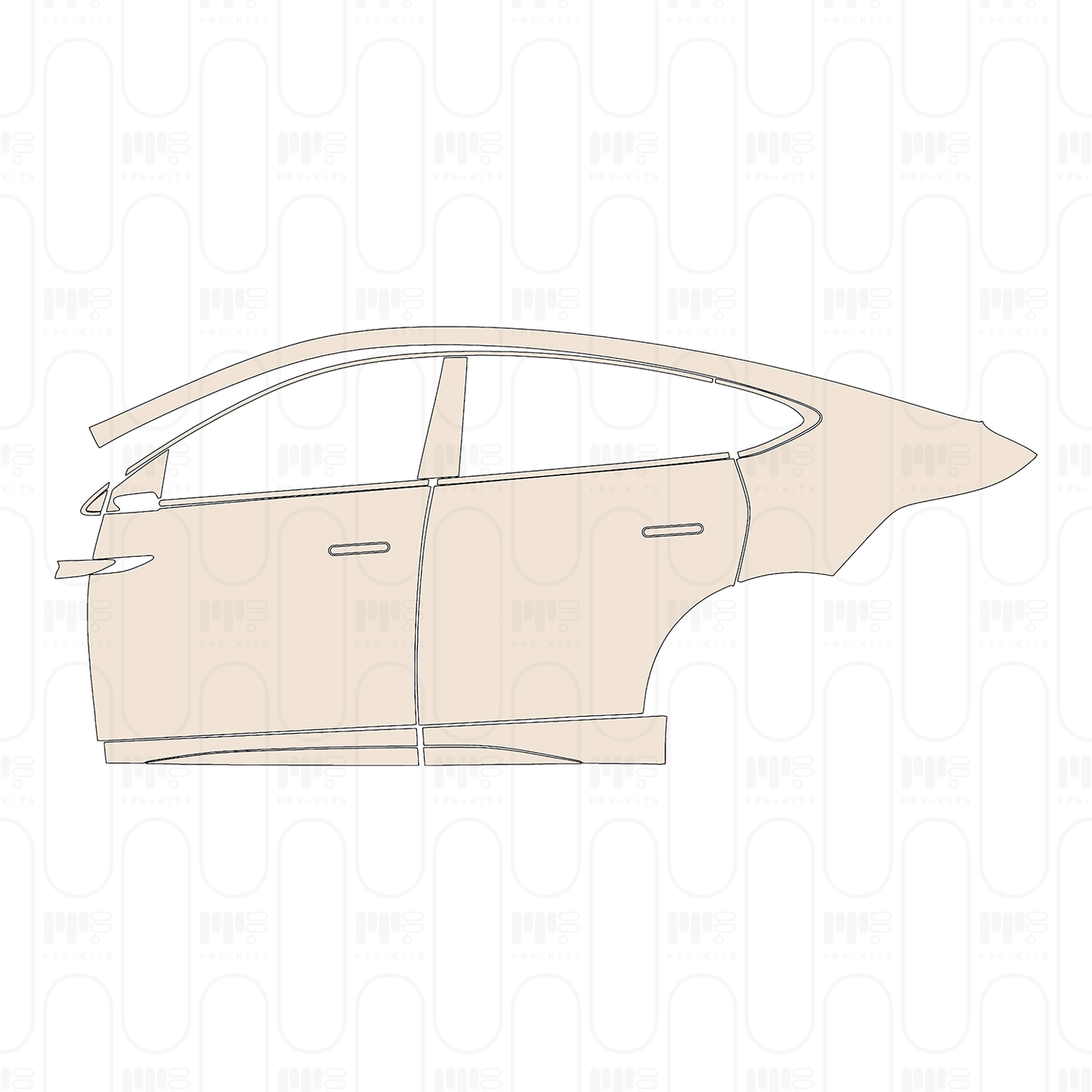 (left) Door+Side Skirt+Rear Fender