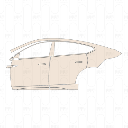 (left) Door+Side Skirt+Rear Fender