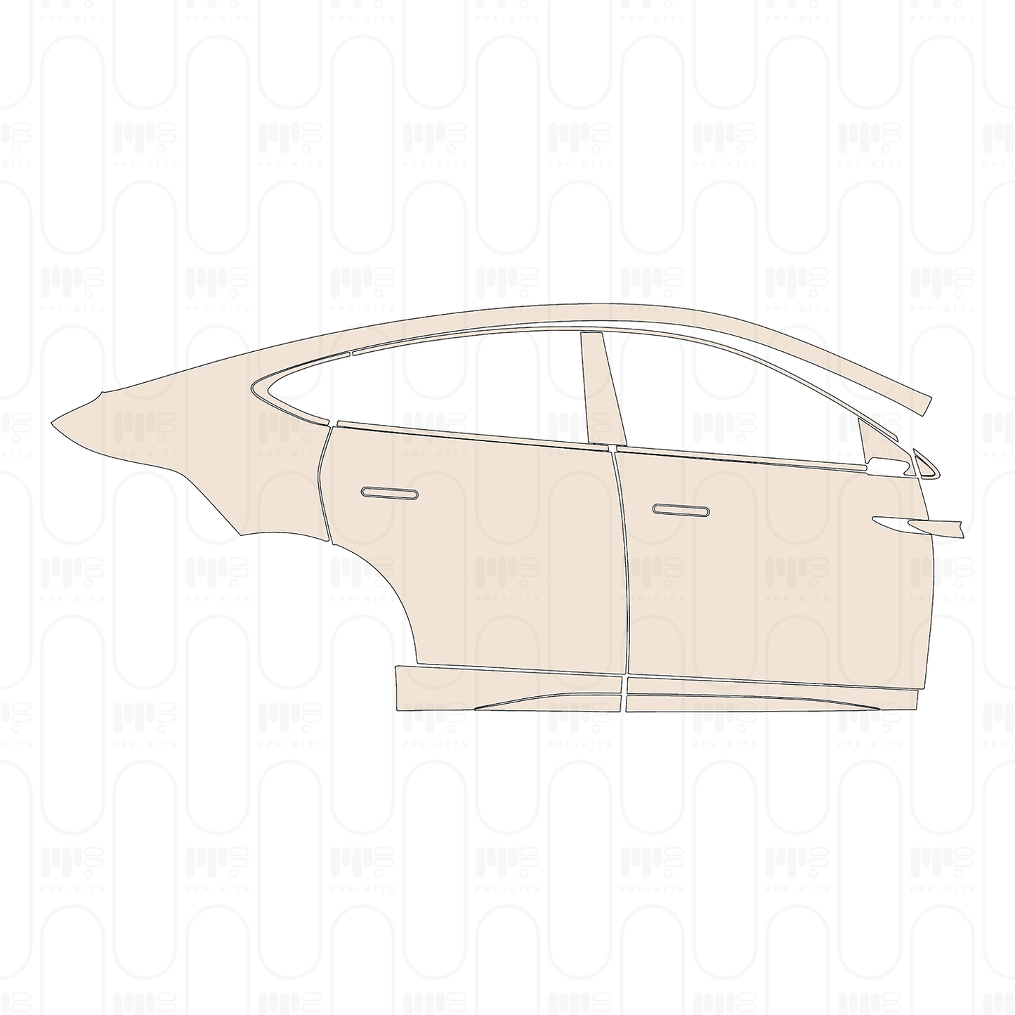 (right) Door+Side Skirt+Rear Fender