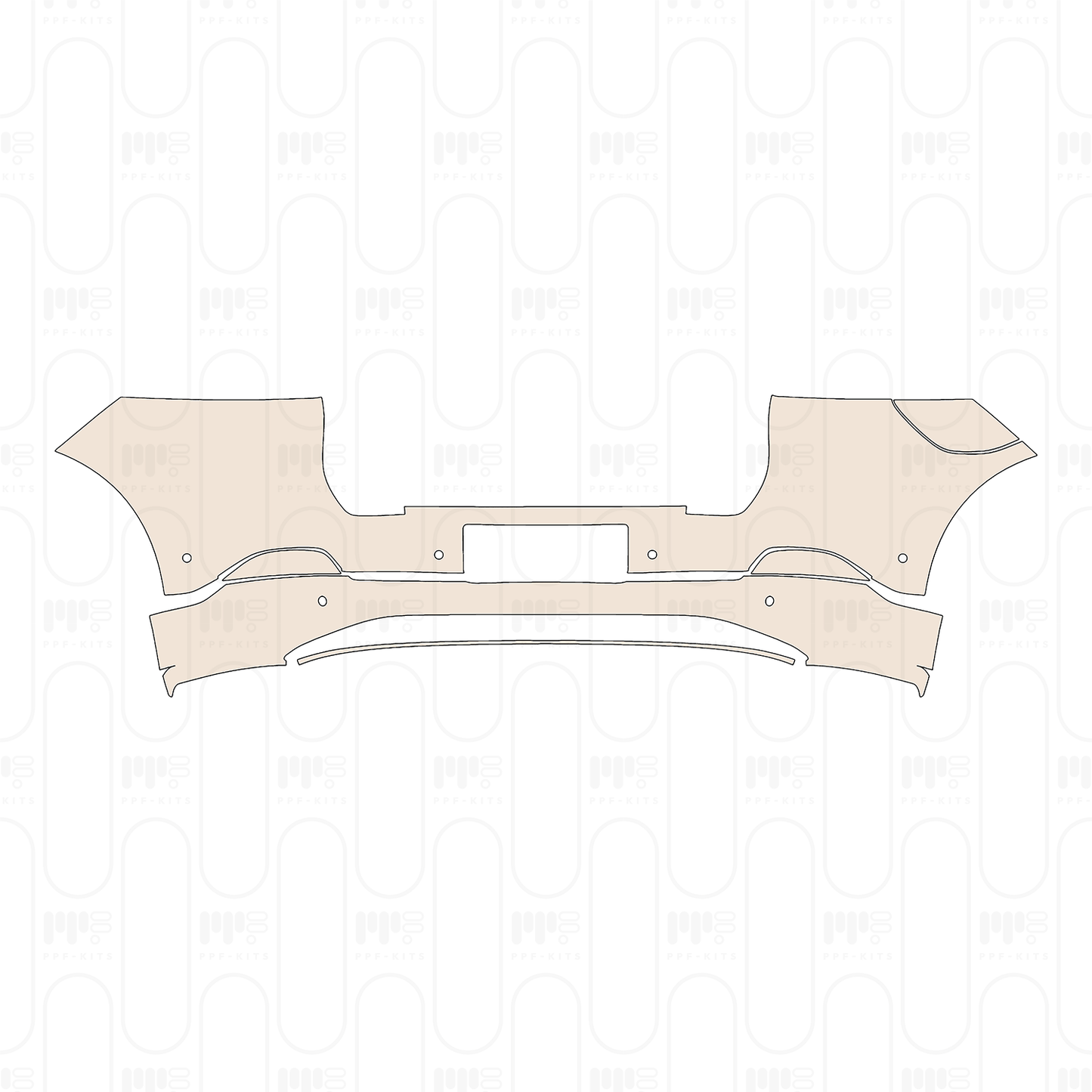 Rear Bumper with 6 PDC (Parking Sensors)