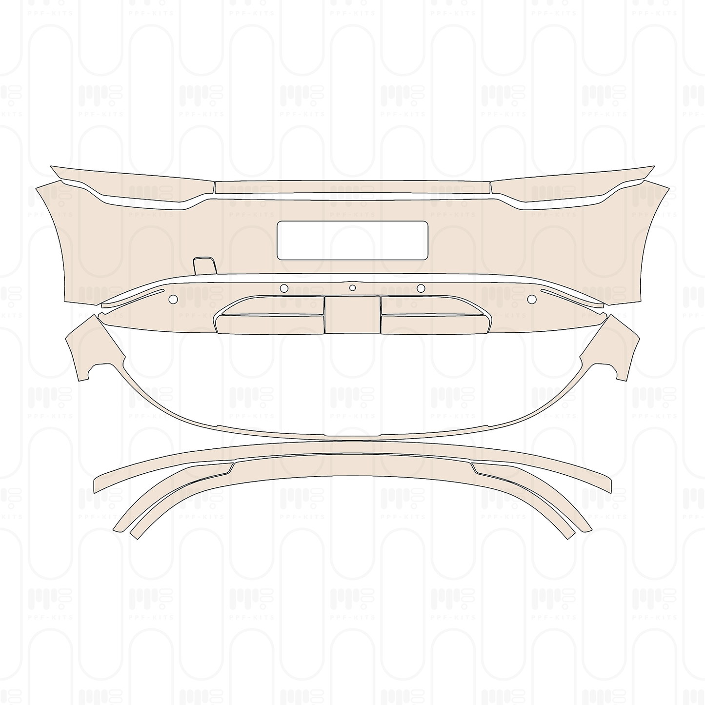 Bumper+Headlamp with 4 PDC (Parking Sensors) and 1 Camera