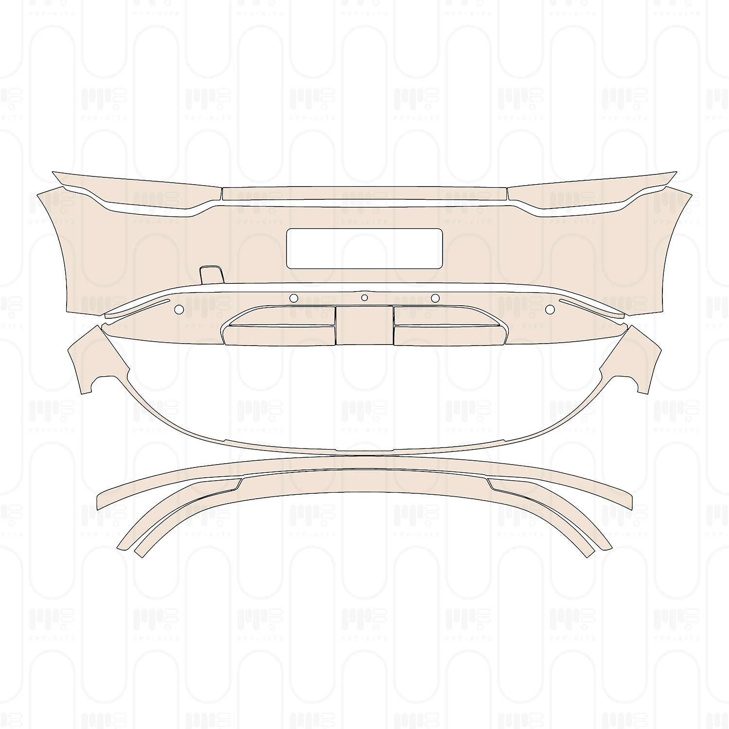 Bumper+Headlamp with 4 PDC (Parking Sensors) and 1 Camera
