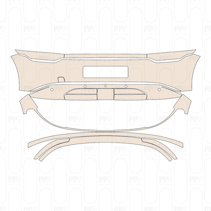 Bumper+Headlamp with 4 PDC (Parking Sensors) and 1 Camera