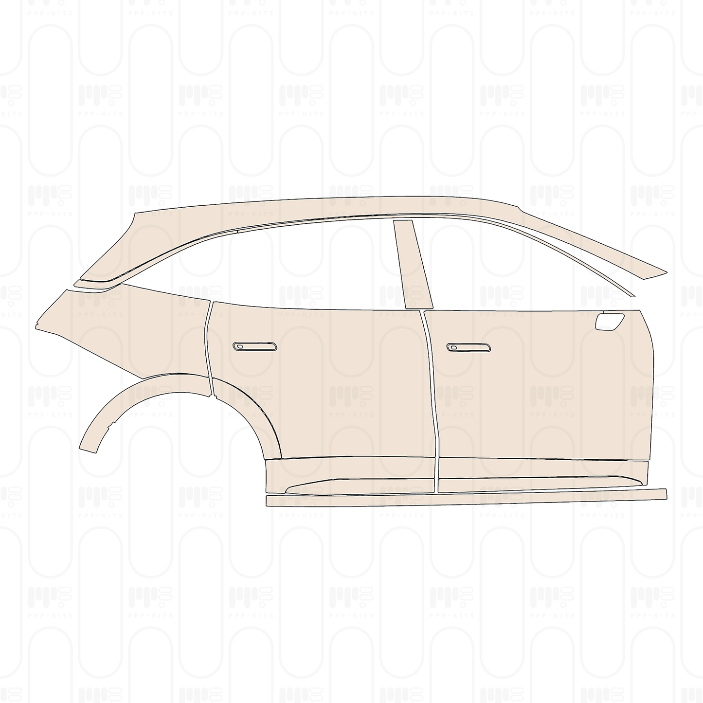 (right) Door+Side Skirt+Rear Fender
