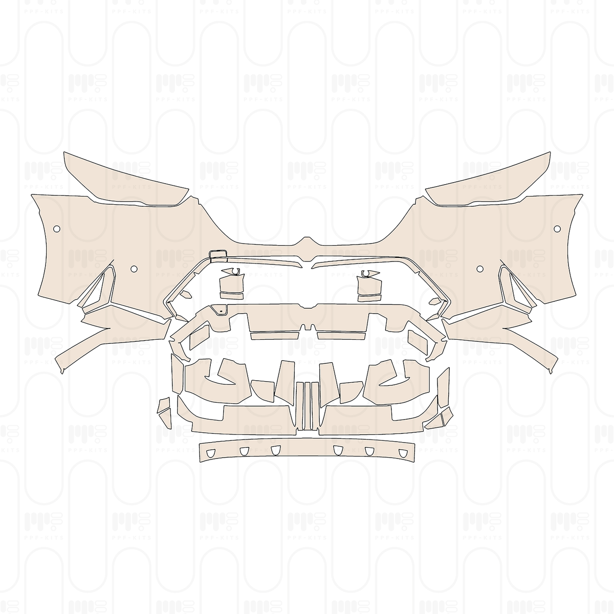 Bumper+Headlamp with 4 PDC (Parking Sensors)