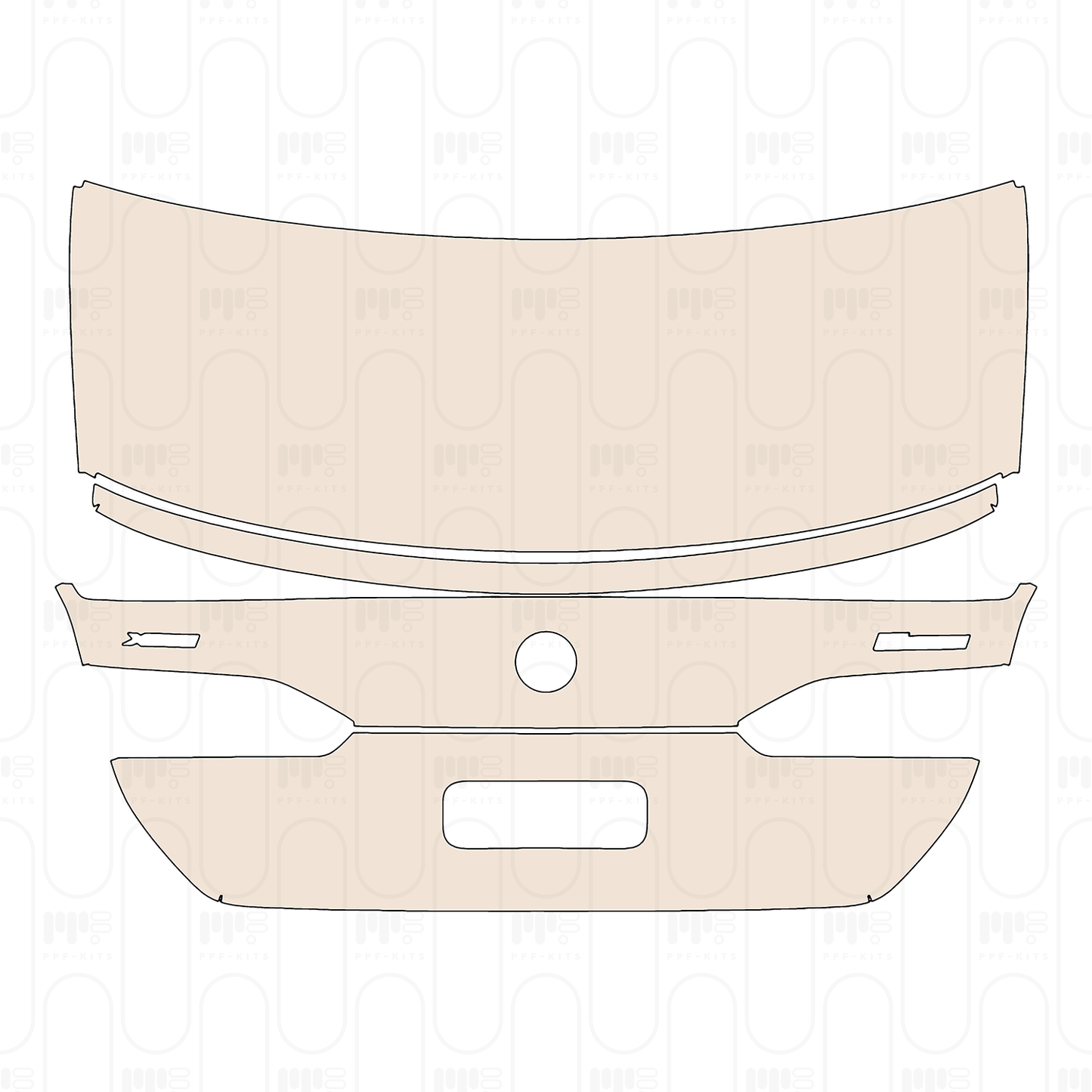 Trunk Lid with Spoiler, with "xDrive" & "530i" Emblems