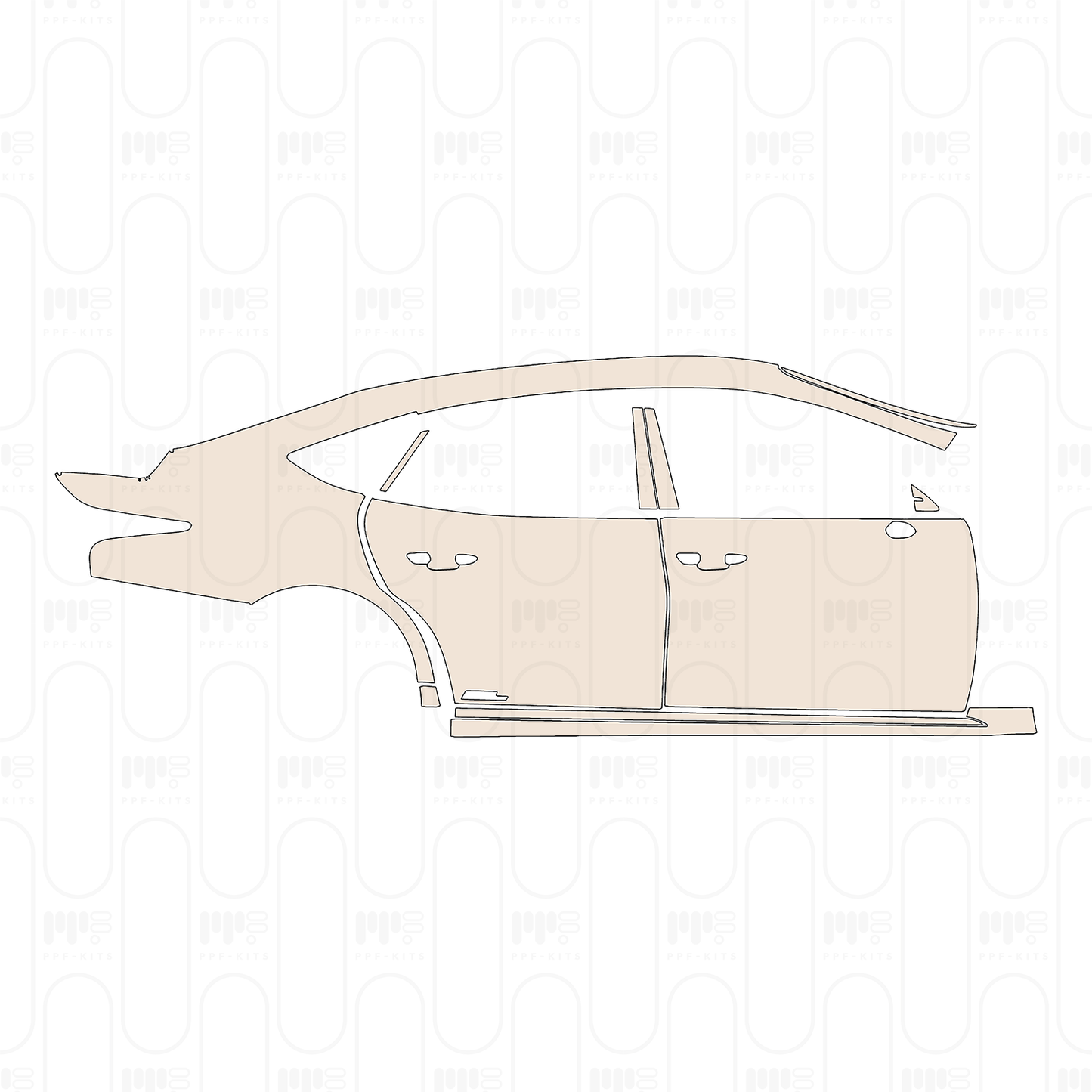 Pre-Cut PPF Lexus LS Hybrid Base 2025