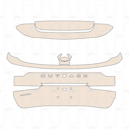 Trunk Lid with "OUTBACK" & "AWD" Emblems