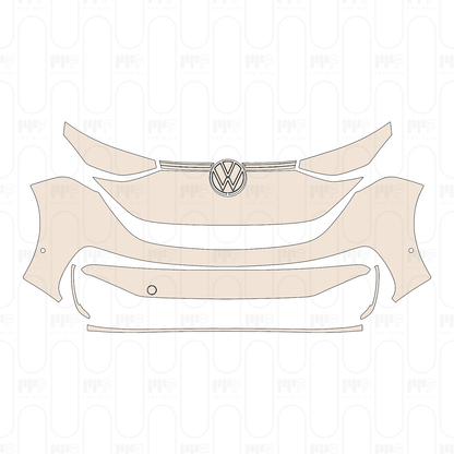 Bumper+Headlamp with simplified grille, with 2 PDC (Parking Sensors)