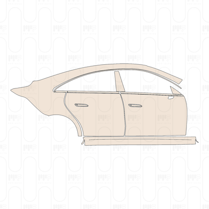 (right) Door+Side Skirt+Rear Fender