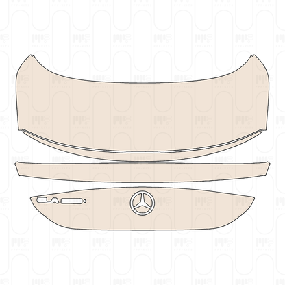 Trunk Lid with Spoiler, with "CLA XXX+" Emblem