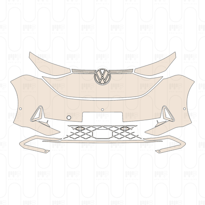 Bumper+Headlamp with 2 PDC (Parking Sensors) and 1 Camera