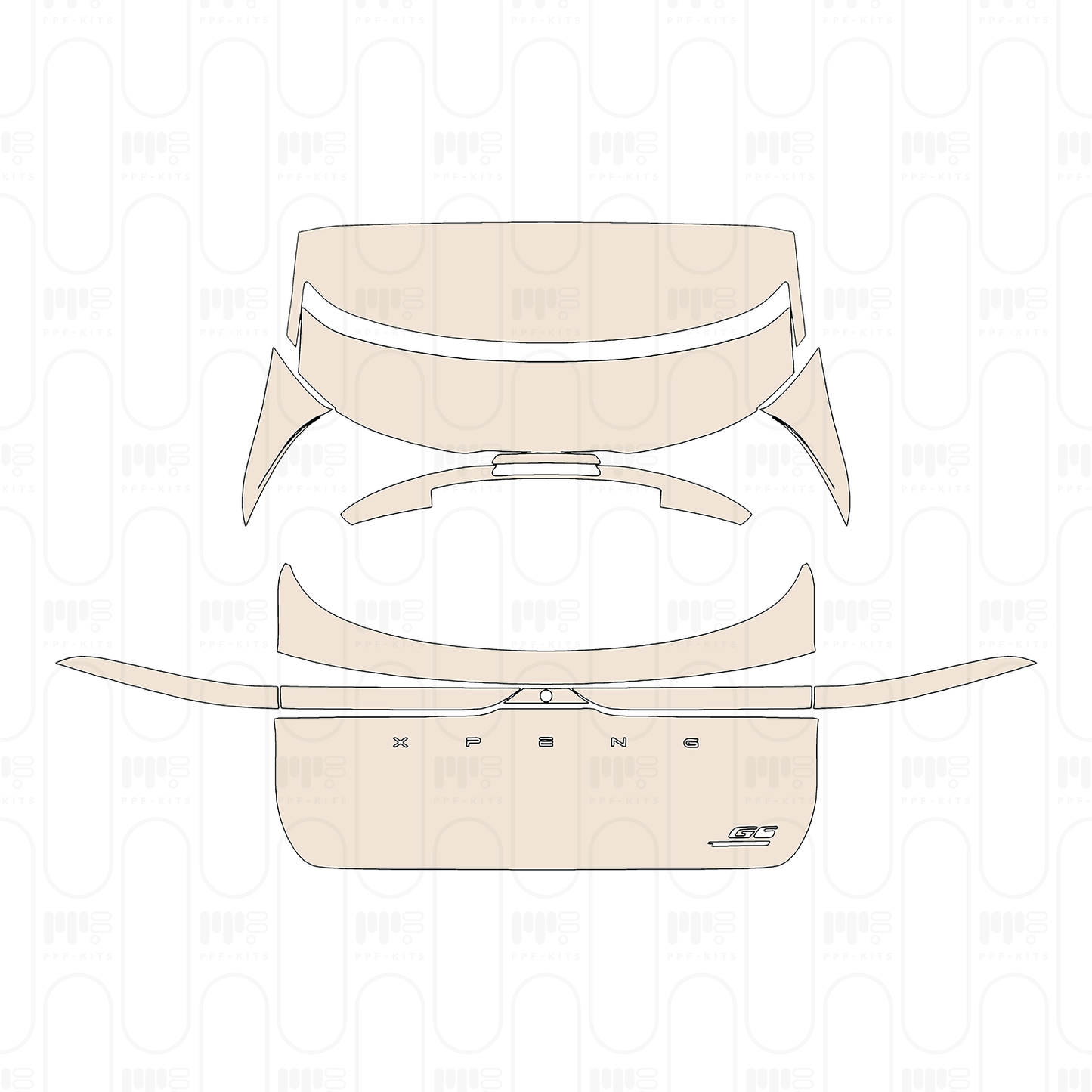 Trunk Lid with "XPENG" & "G6 PERFORMANCE" Emblems