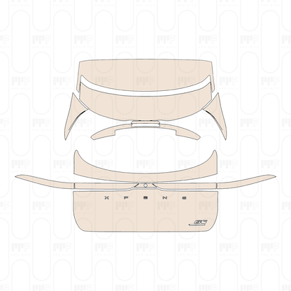 Trunk Lid with "XPENG" & "G6 PERFORMANCE" Emblems