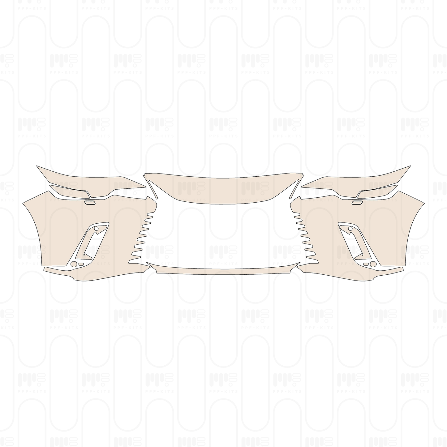 Bumper+Headlamp without tow hook cutout