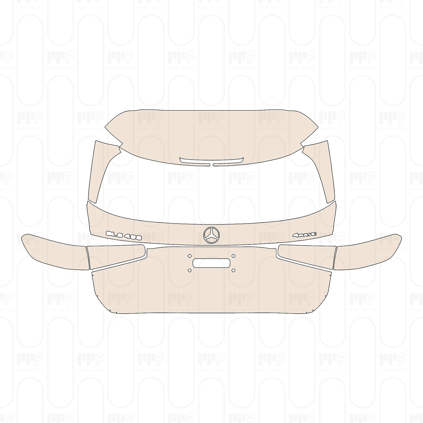 Trunk Lid with "GLS 4##" & "4MATIC" Emblems