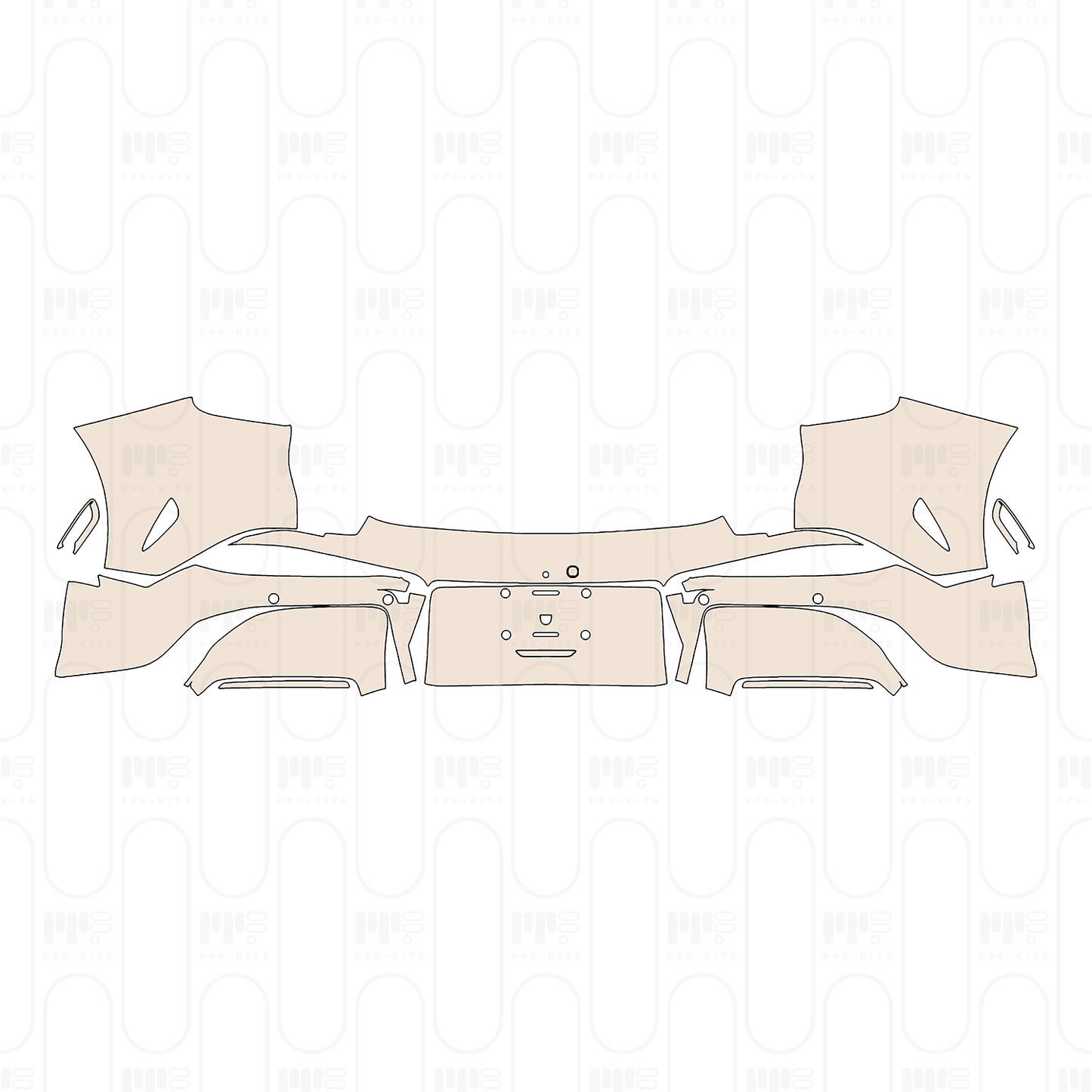 Rear Bumper with 4 PDC (Parking Sensors) and 1 Camera