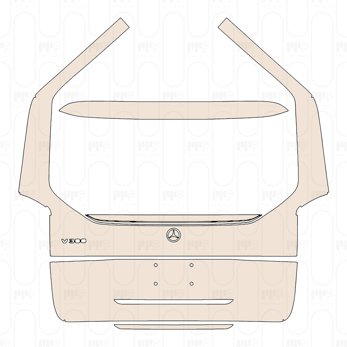 PPF precortado Mercedes-Benz V Class Standard Wheelbase Base 2026