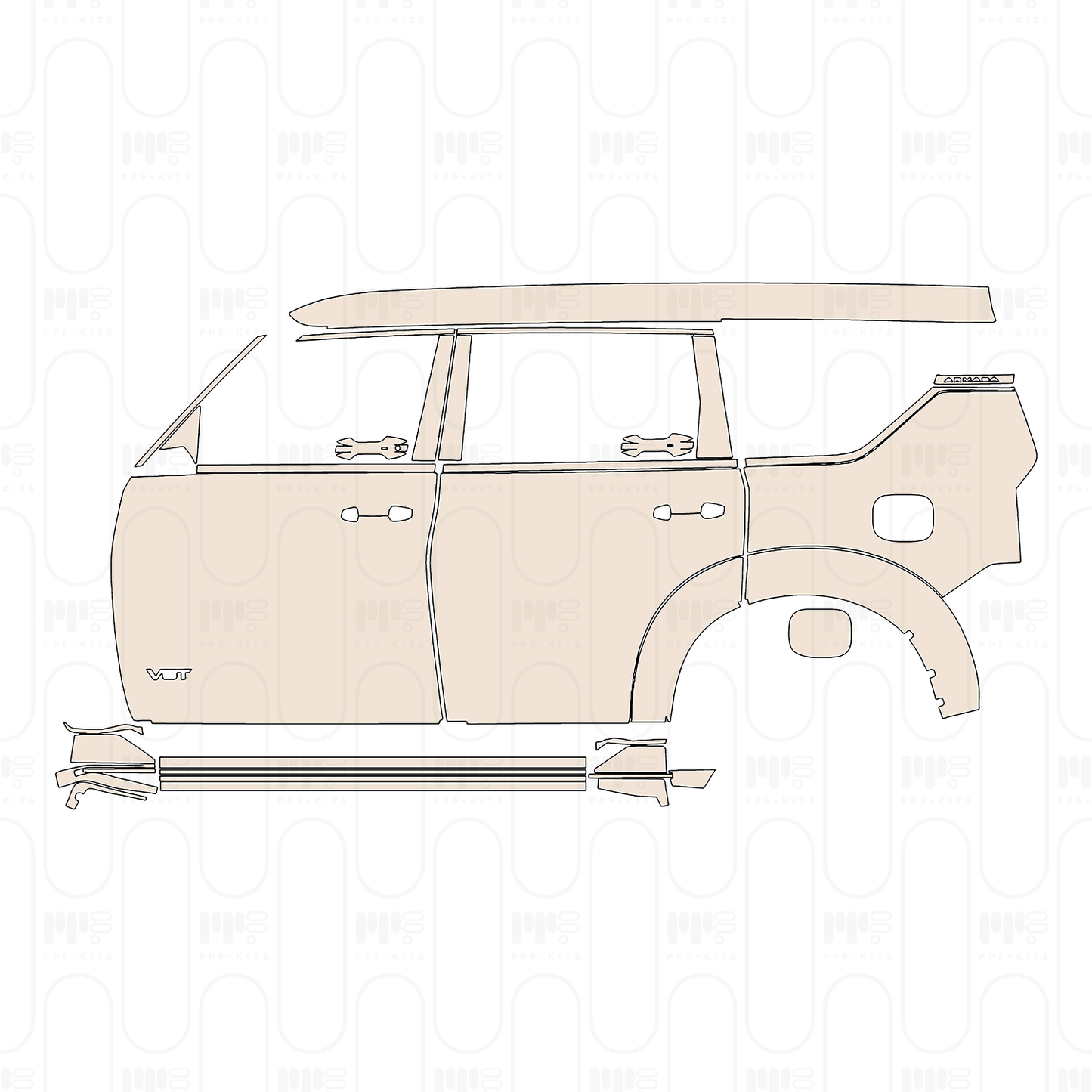 PPF precortado Nissan Armada (US) Nismo 2026
