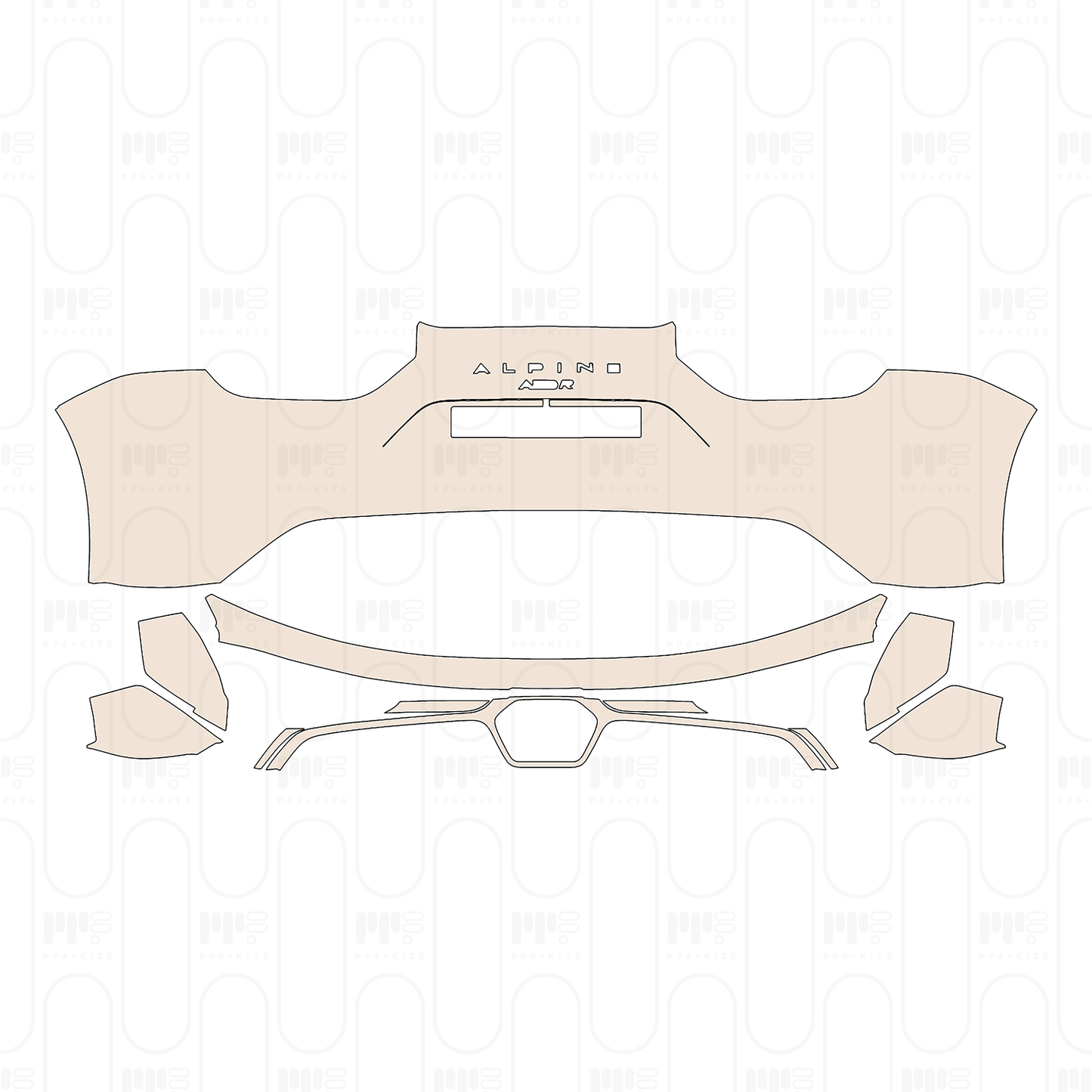 Rear Bumper with "ALPINE" & "A110R" Emblems