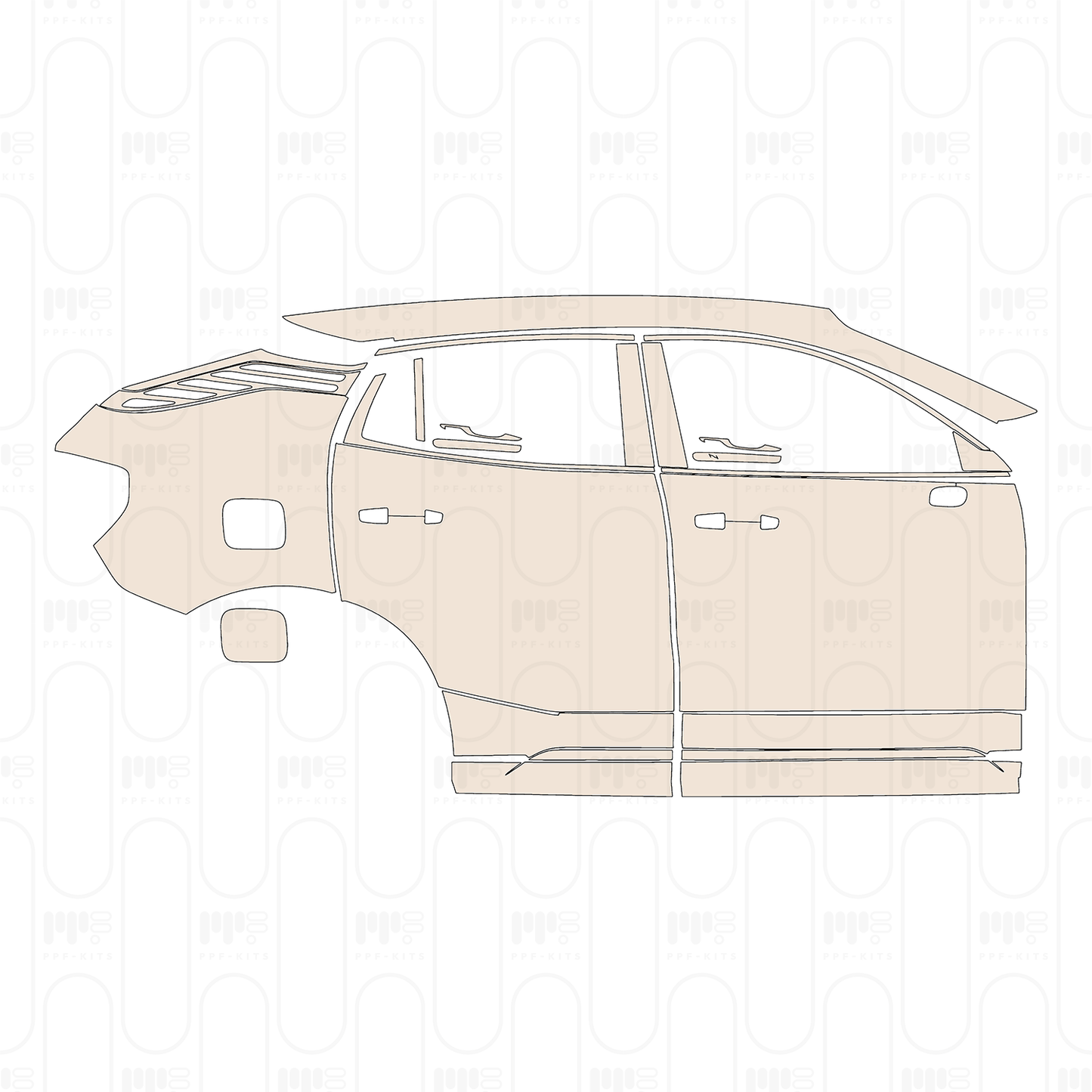 (right) Door+Side Skirt+Rear Fender
