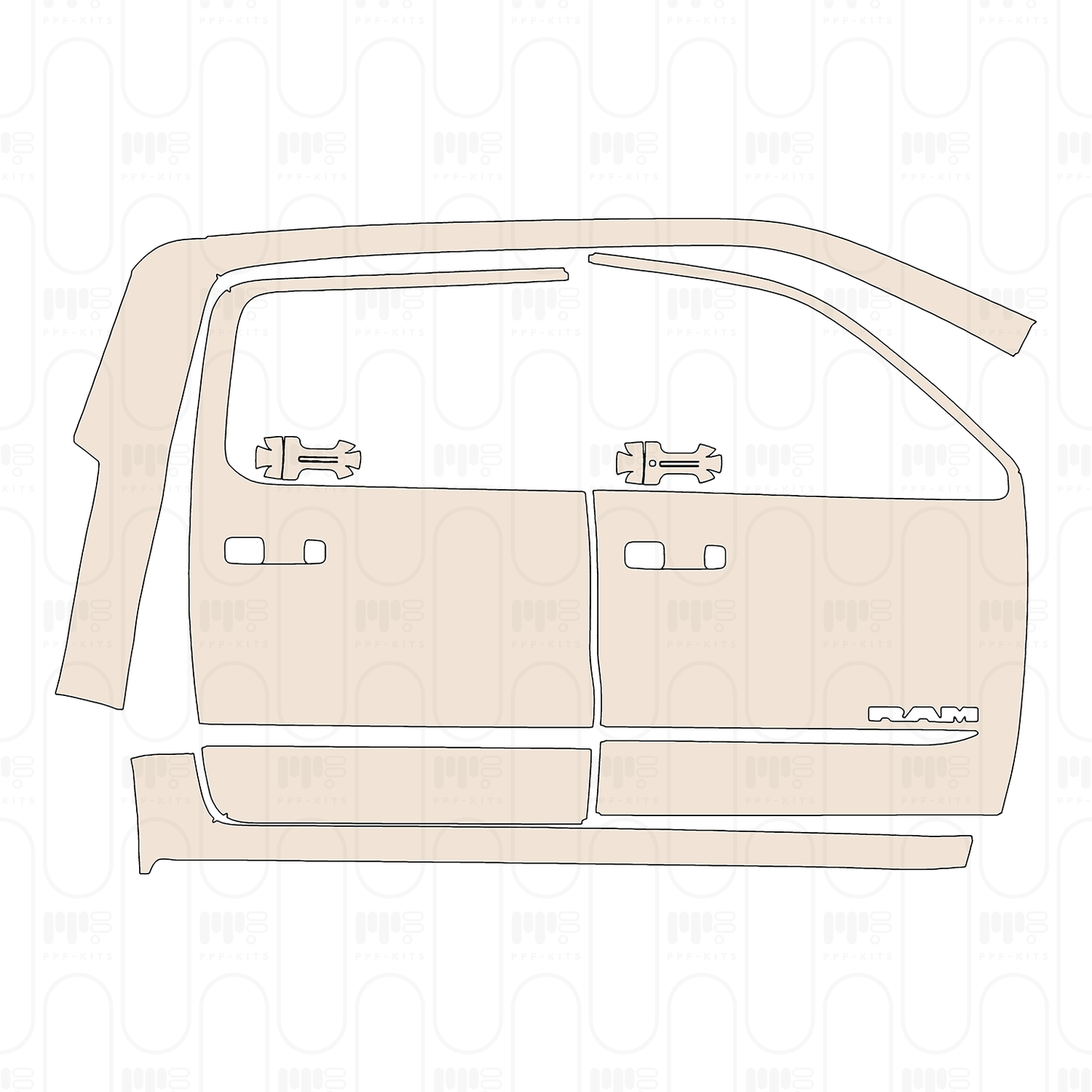 Pre-Cut PPF RAM Trucks 1500 Crew Cab Limited 2026