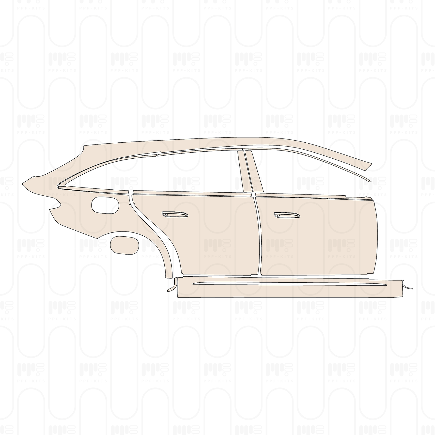 (right) Door+Side Skirt+Rear Fender