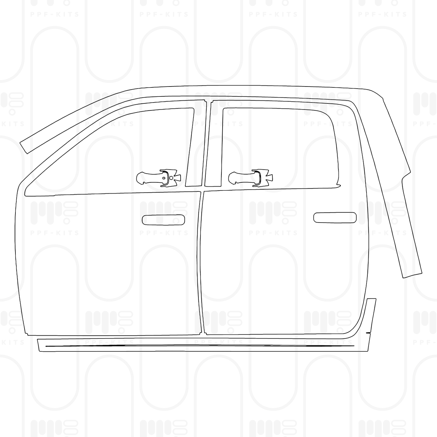 Pre-Cut PPF RAM Trucks 2500 Crew Cab Rebel 2026