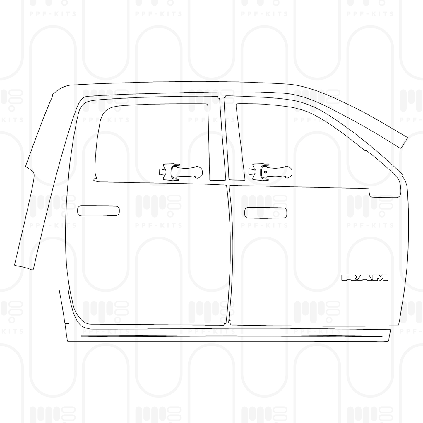 Pre-Cut PPF RAM Trucks 2500 Crew Cab Rebel 2026