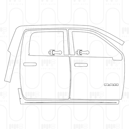 Pre-Cut PPF RAM Trucks 2500 Crew Cab Rebel 2026