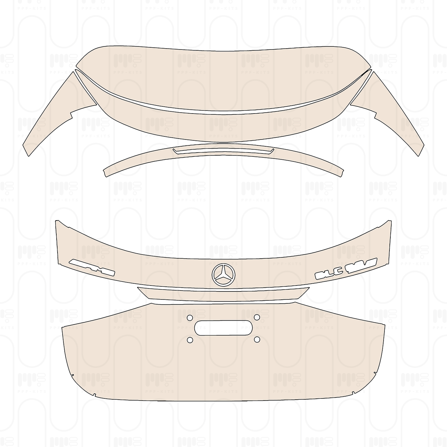 Trunk Lid with "AMG" & "GLC 63S" Emblems
