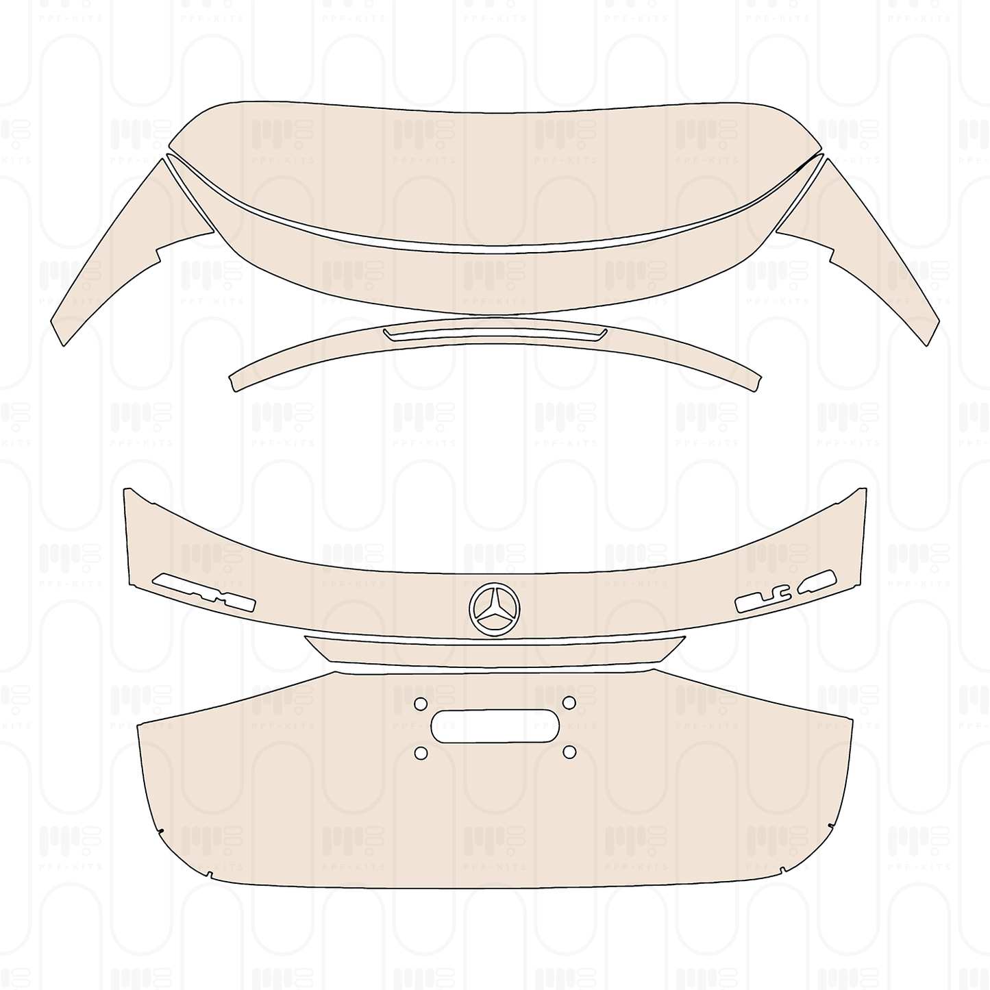 Trunk Lid with "AMG" & "GLC 43" Emblems