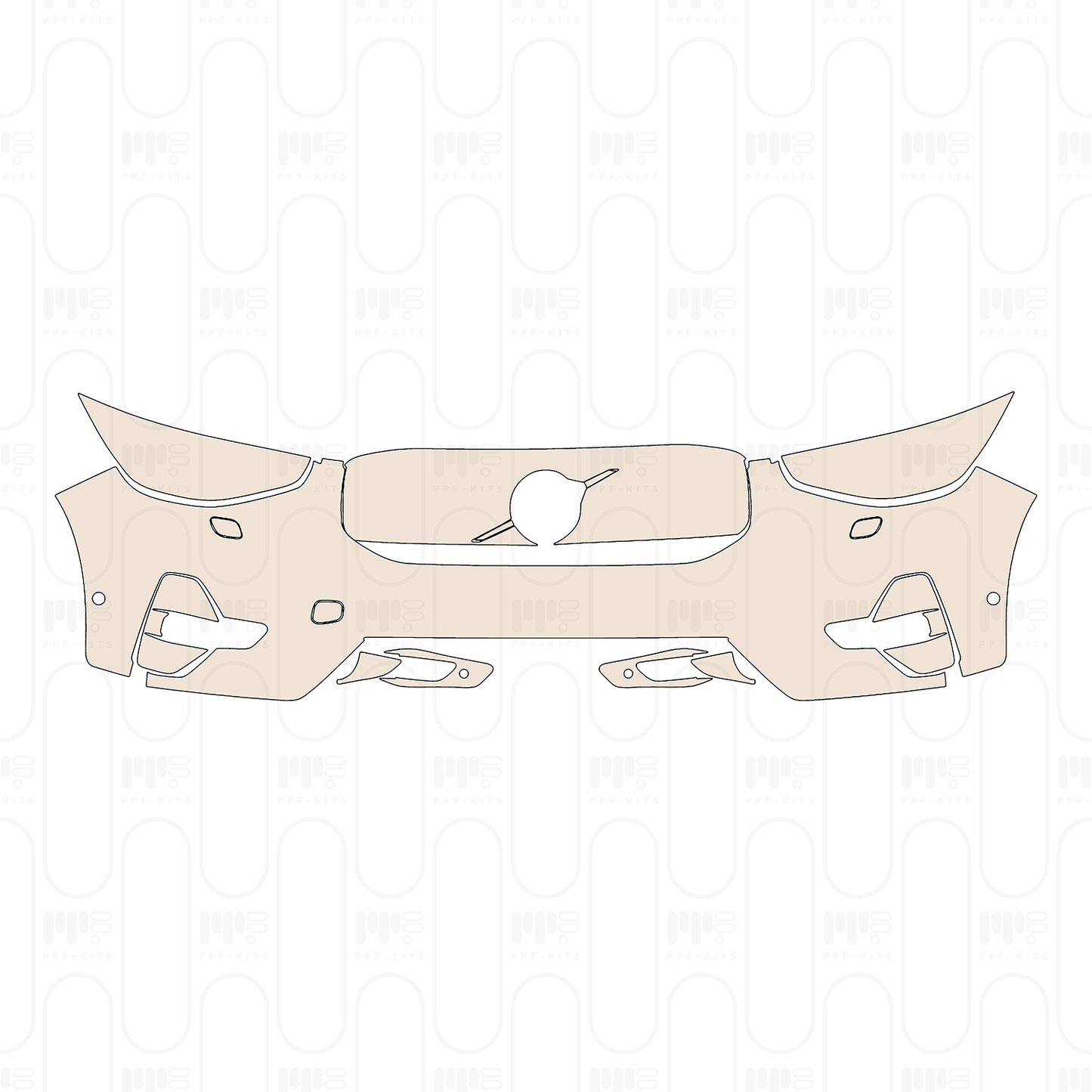 Bumper+Headlamp with headlight washing, with fog lamp