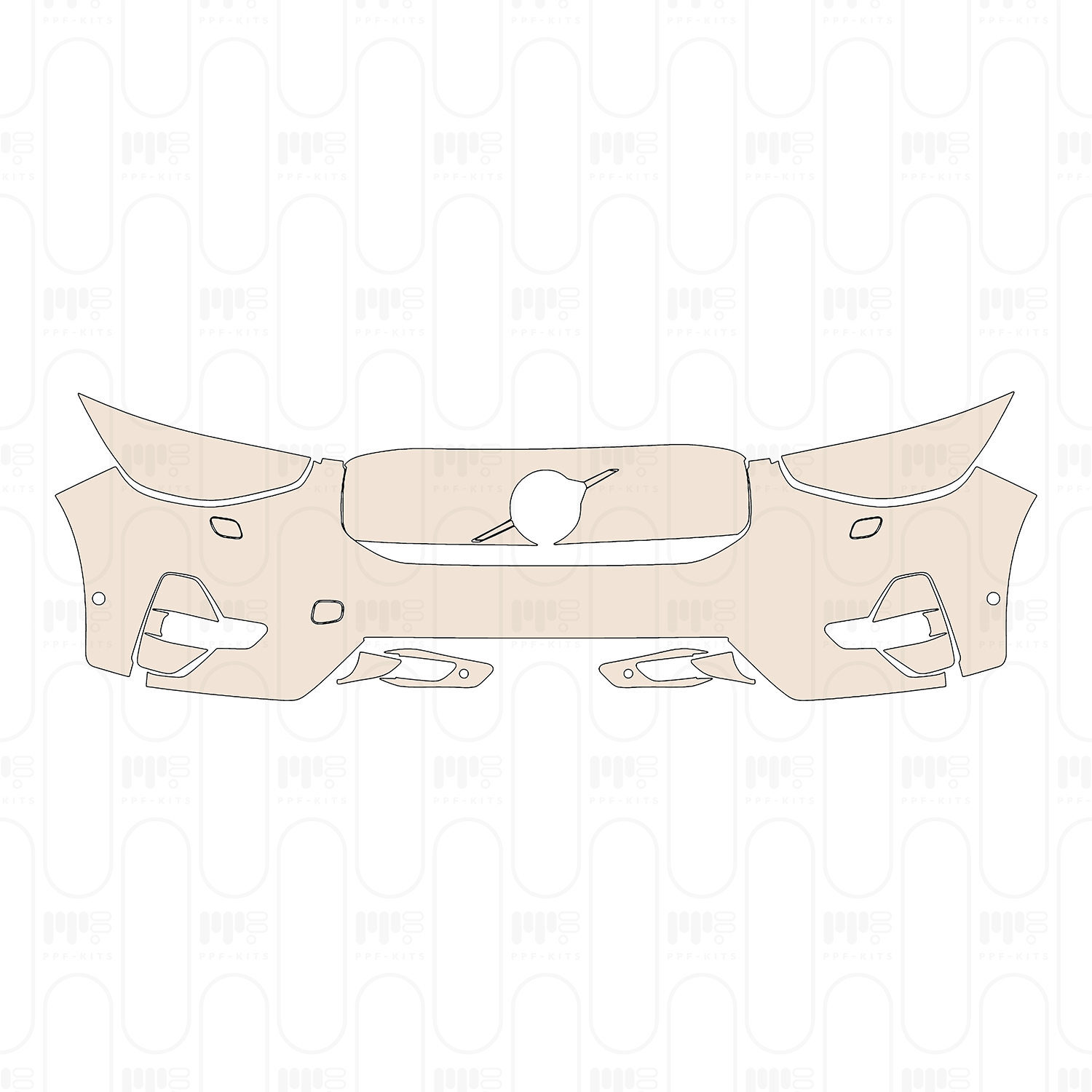 Bumper+Headlamp with headlight washing, with fog lamp