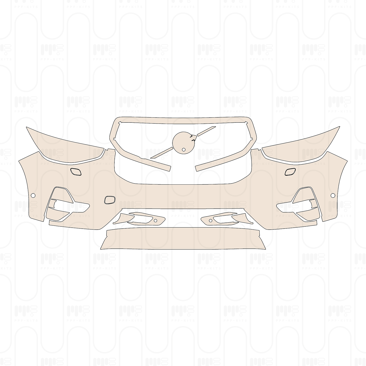Bumper+Headlamp with headlight washing, with fog lamp