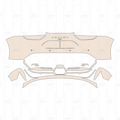 Rear Bumper with "ALPINE" & "A110" Emblems