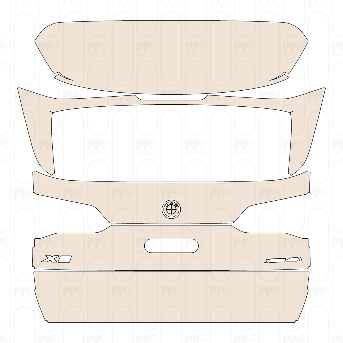 Trunk Lid with "X5" & "xDrive 40i" Emblems
